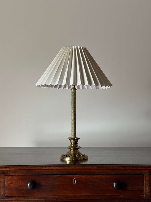 Art Nouveau brass lamp base