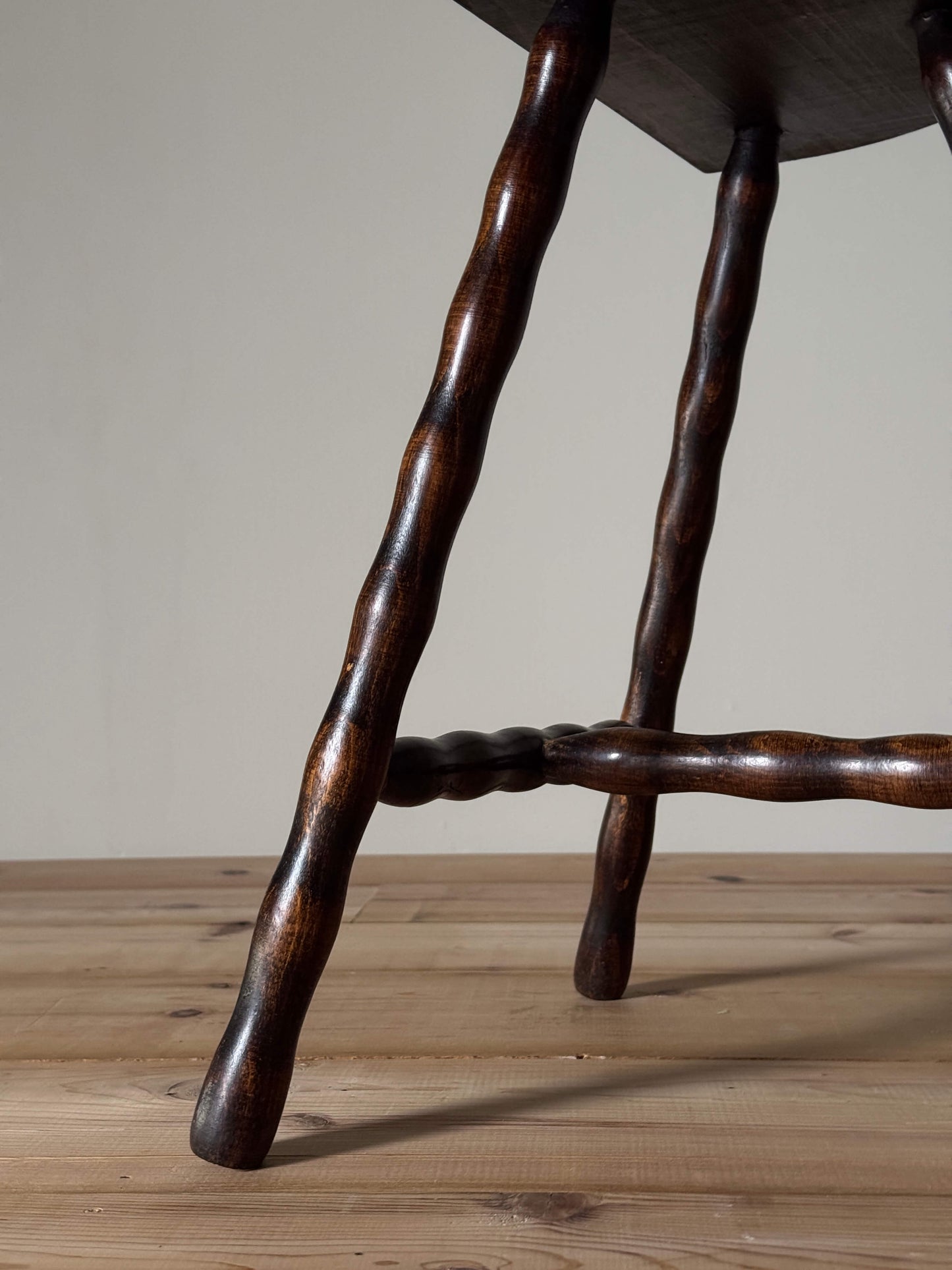 French vintage bobbin stool