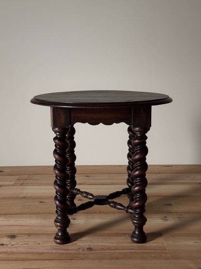 French oak barley twist table