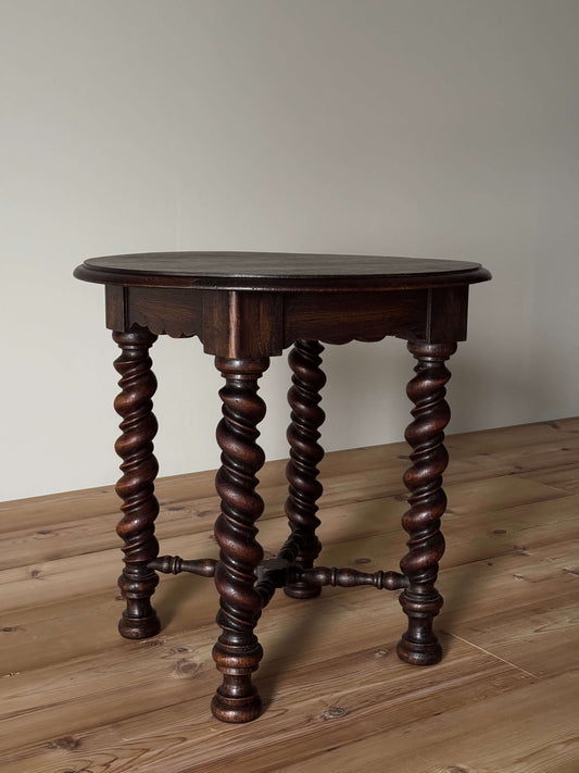 French oak barley twist table