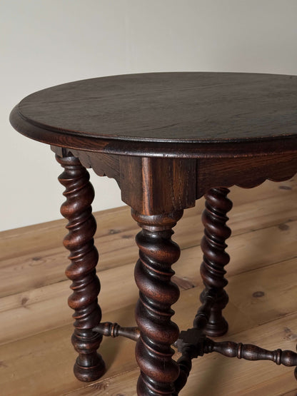 French oak barley twist table