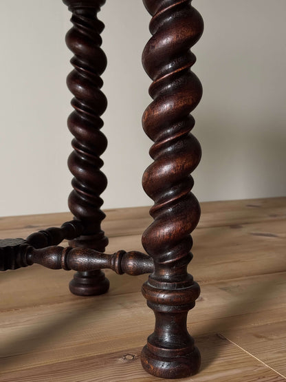 French oak barley twist table