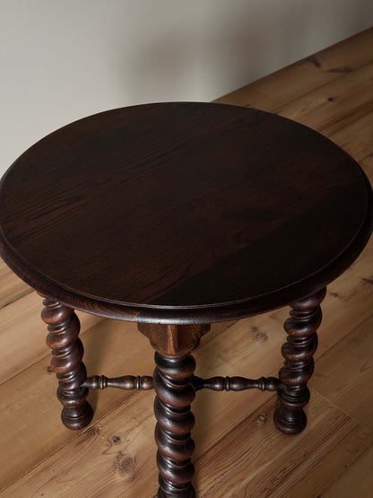 French oak barley twist table