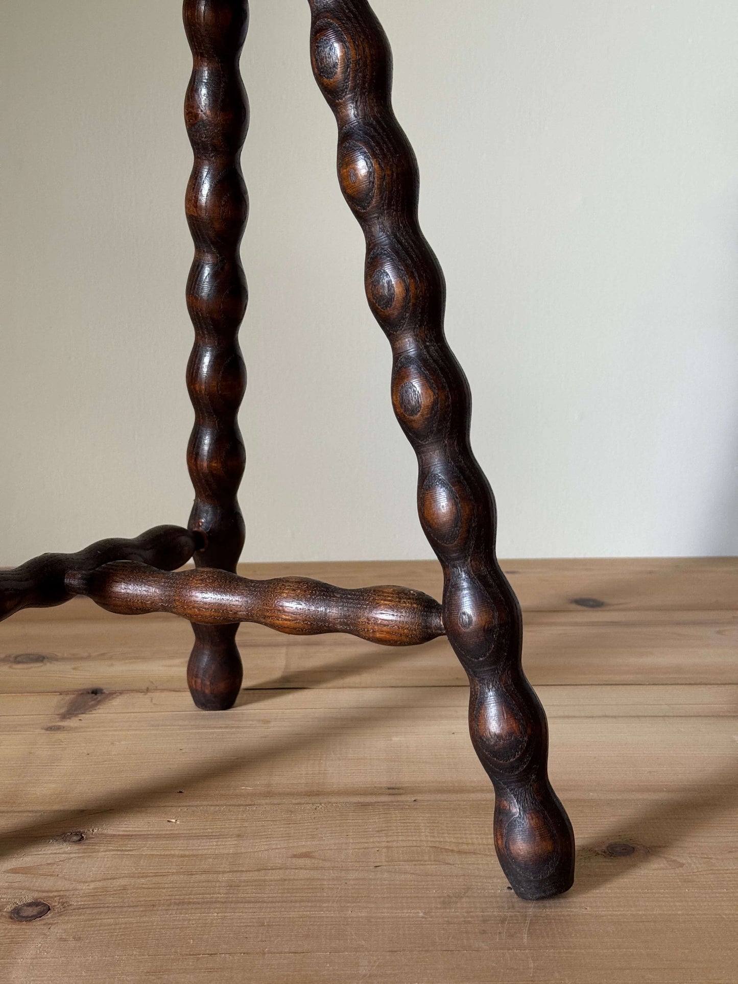 French vintage bobbin stool