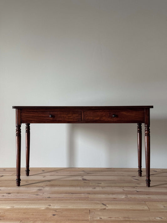 Victorian mahogany console table with two drawers