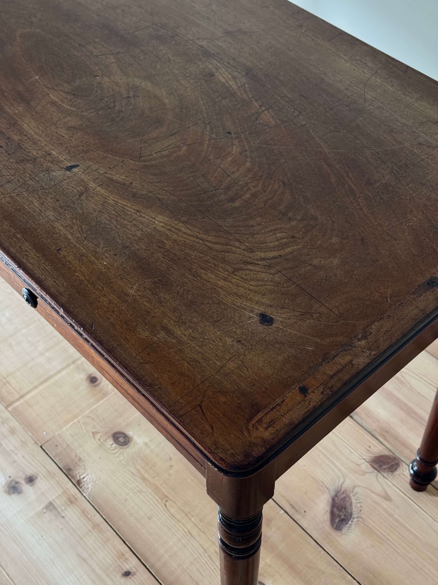 Victorian mahogany console table with two drawers