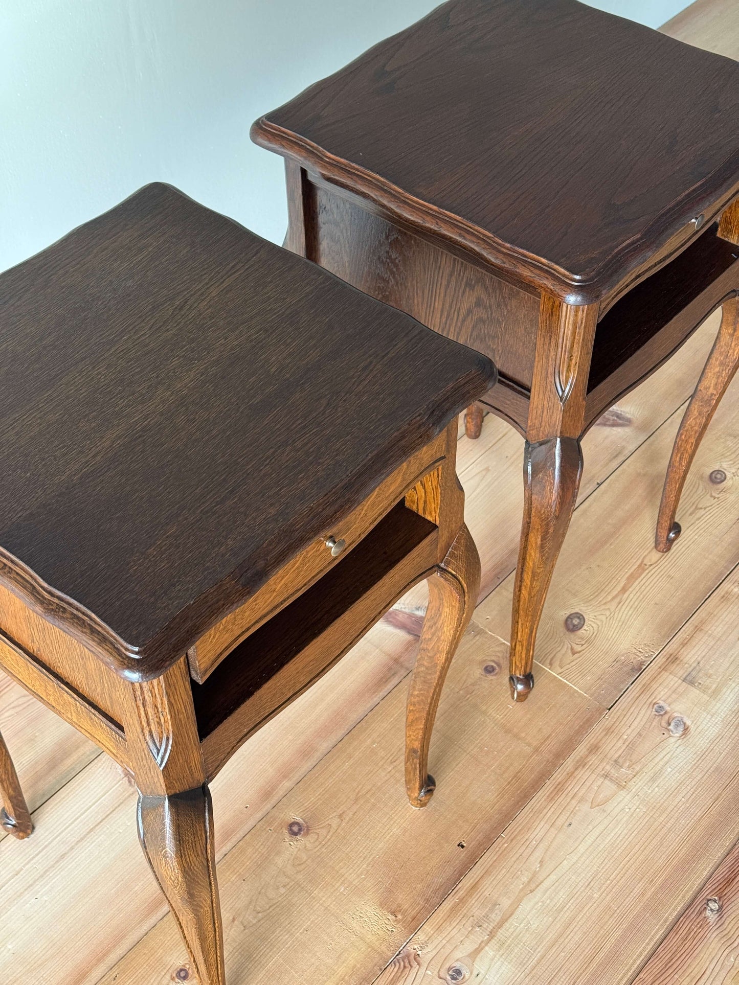 Pair of French vintage bedside tables