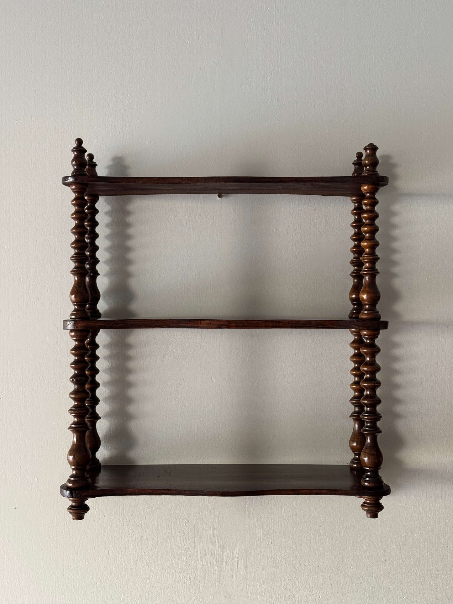 French vintage bobbin wall shelf