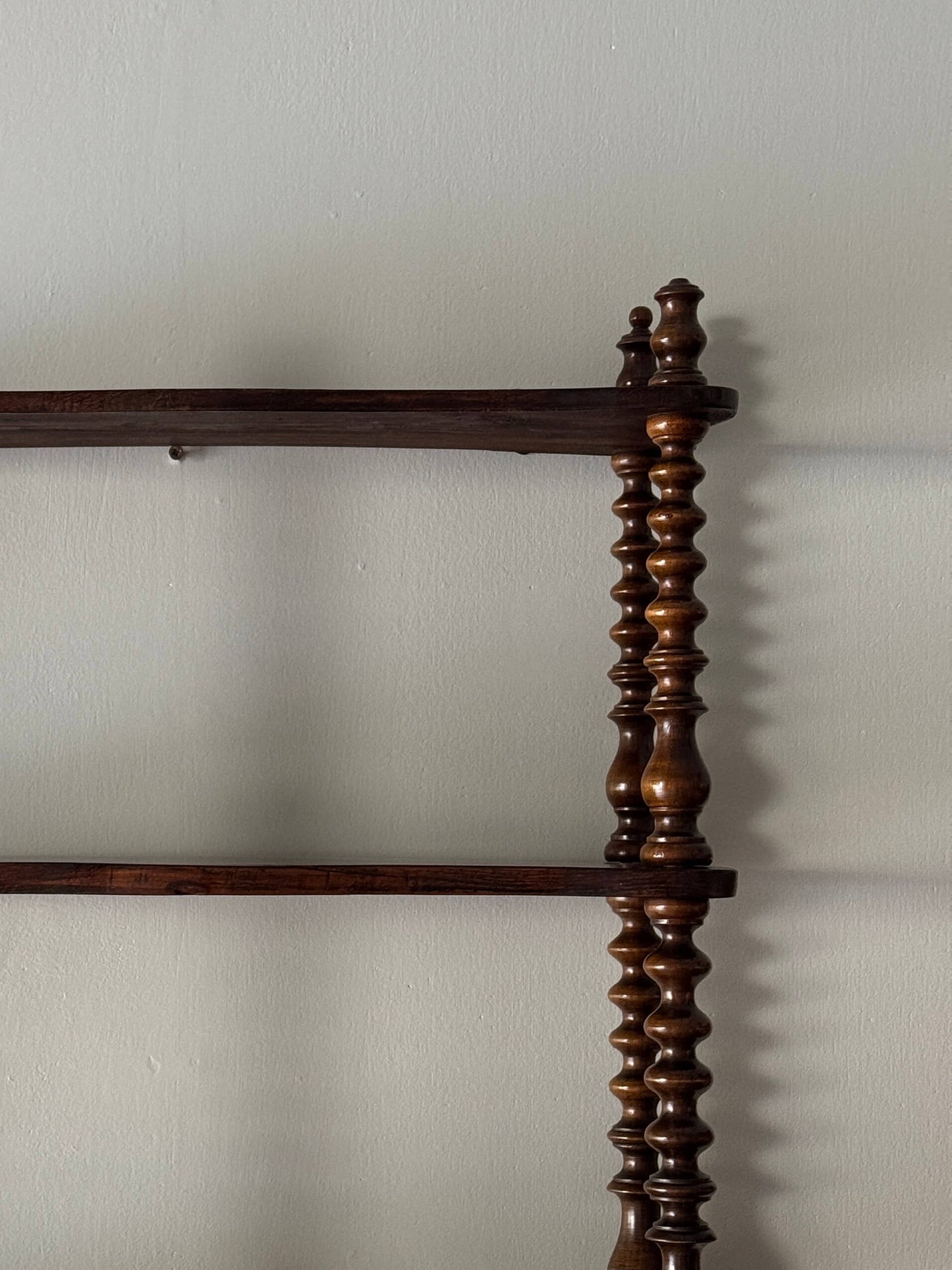 French vintage bobbin wall shelf