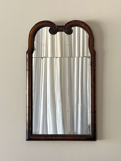 Georgian walnut cushion mirror