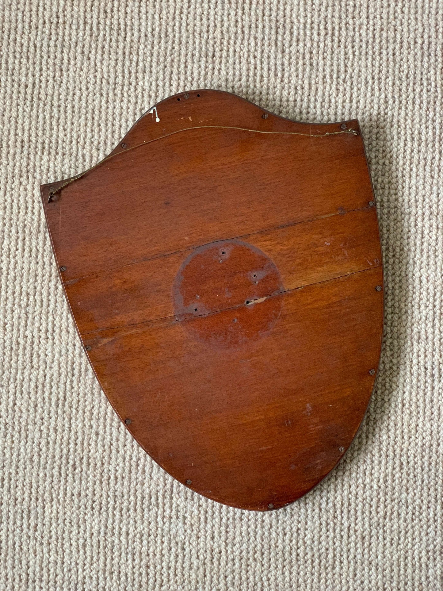 Antique shield mirror