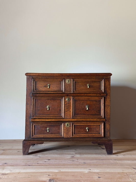 James II oak chest of drawers