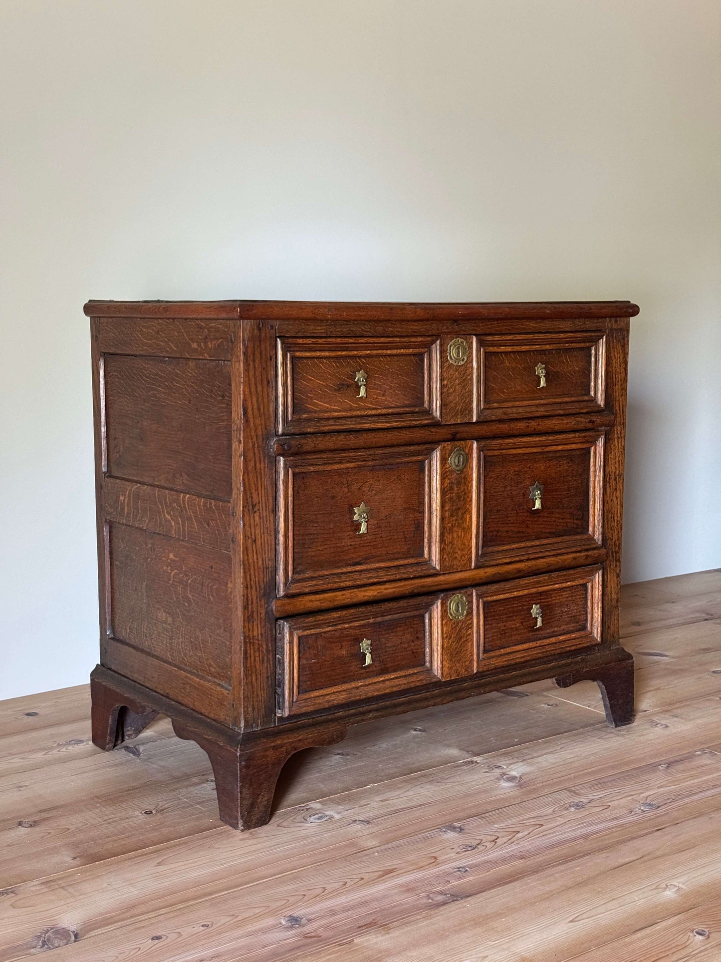 James II oak chest of drawers