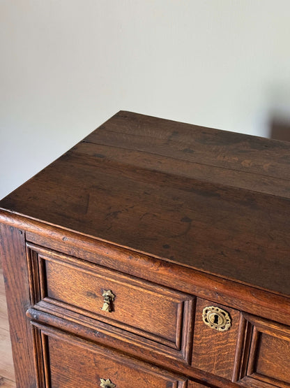 James II oak chest of drawers