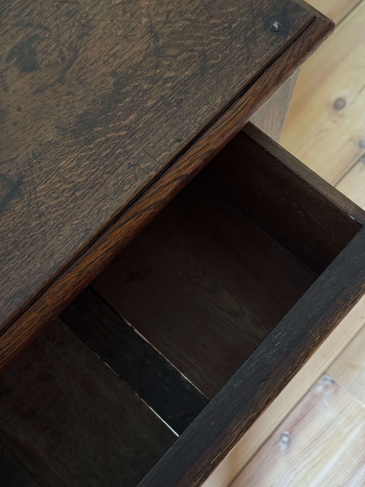 James II oak chest of drawers