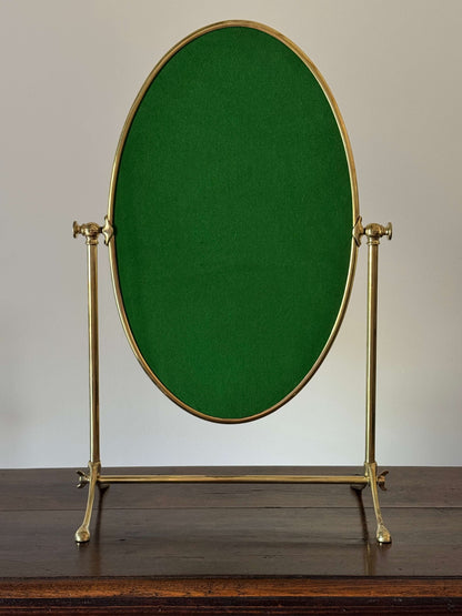 Mid-century brass table-top mirror