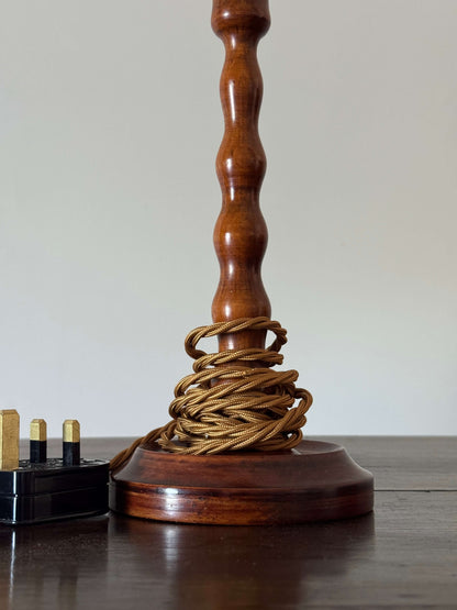 Vintage bobbin table lamp