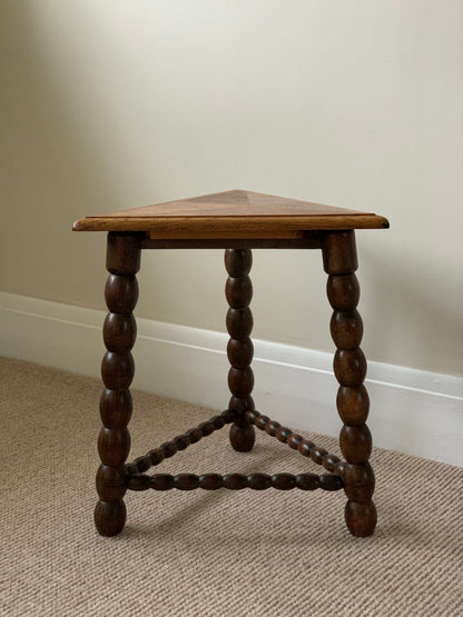 Pair of French vintage bobbin stools