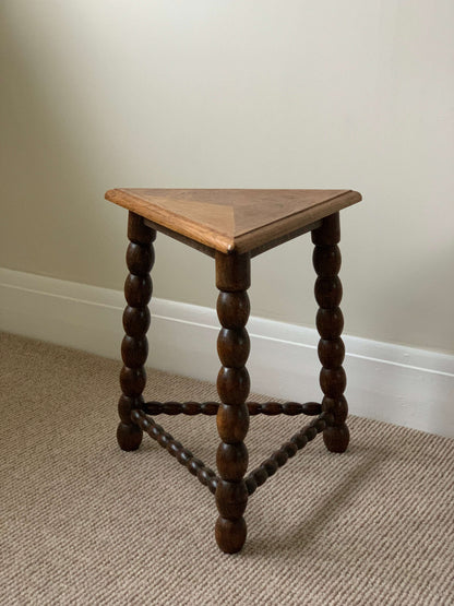 Pair of French vintage bobbin stools