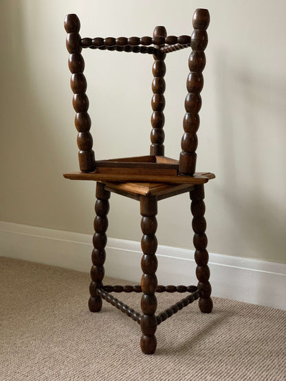 Pair of French vintage bobbin stools