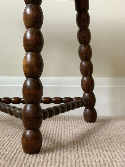 Pair of French vintage bobbin stools