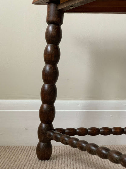 Pair of French vintage bobbin stools