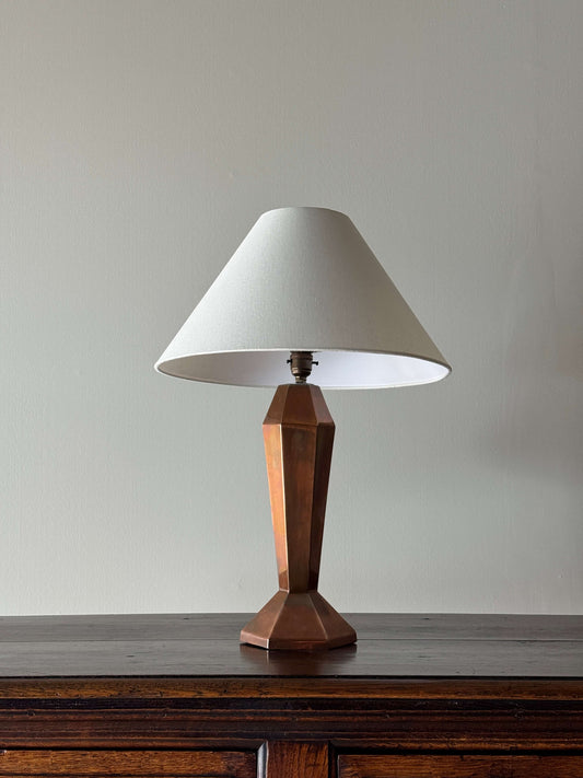 Mid-century copper table lamp