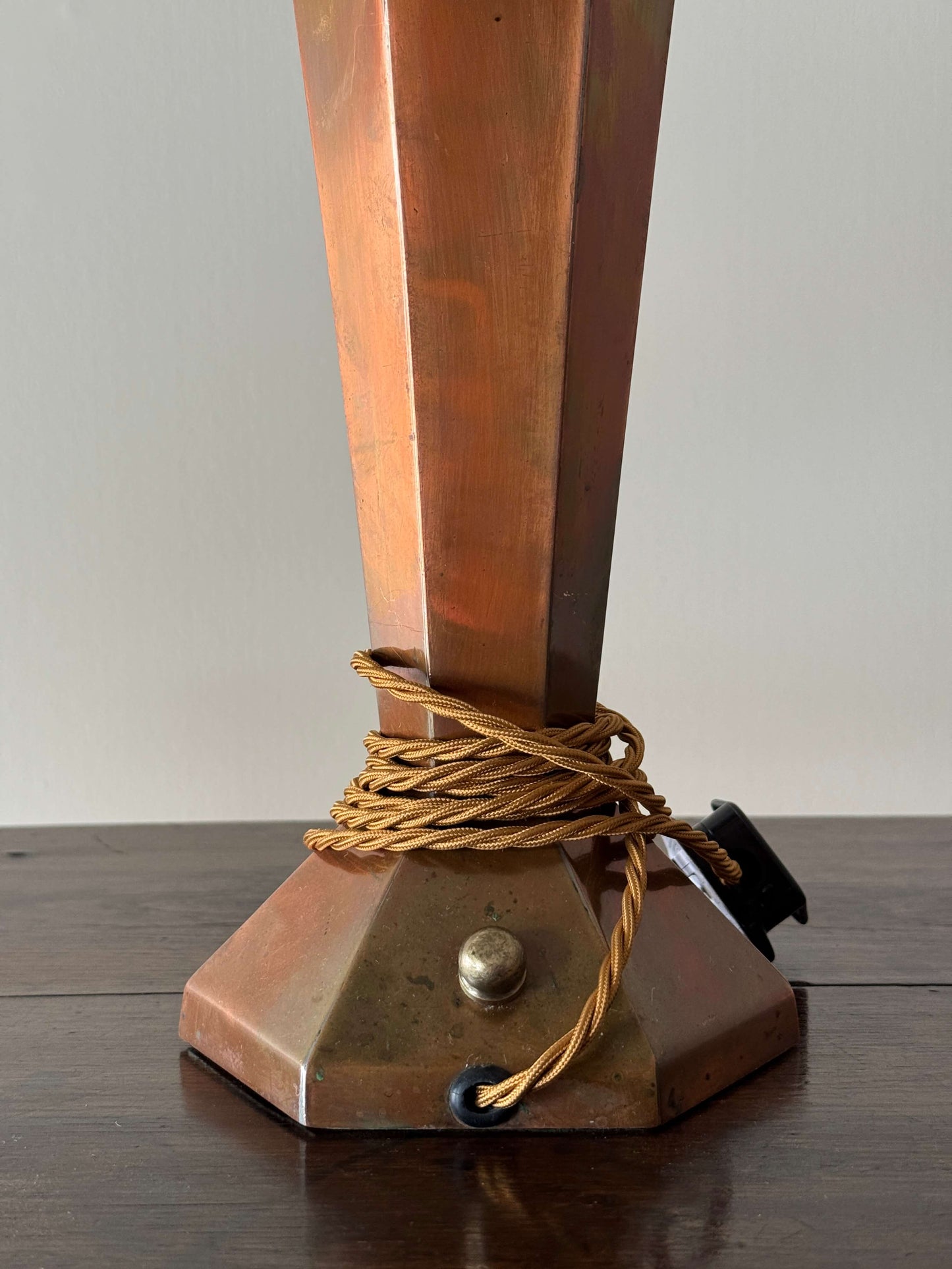 Mid-century copper table lamp
