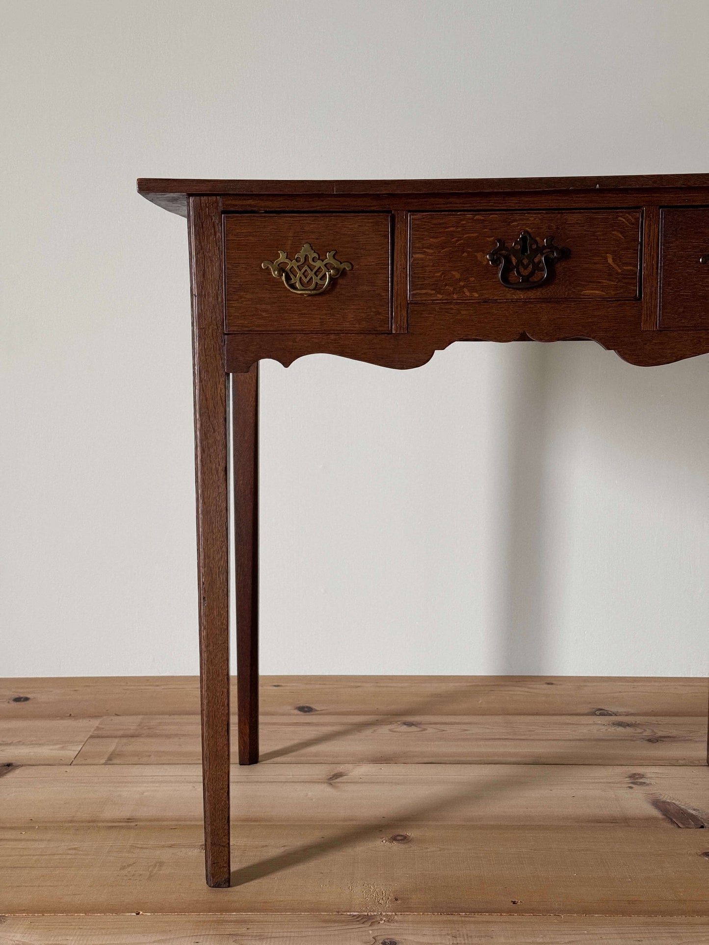 Victorian oak lowboy console table