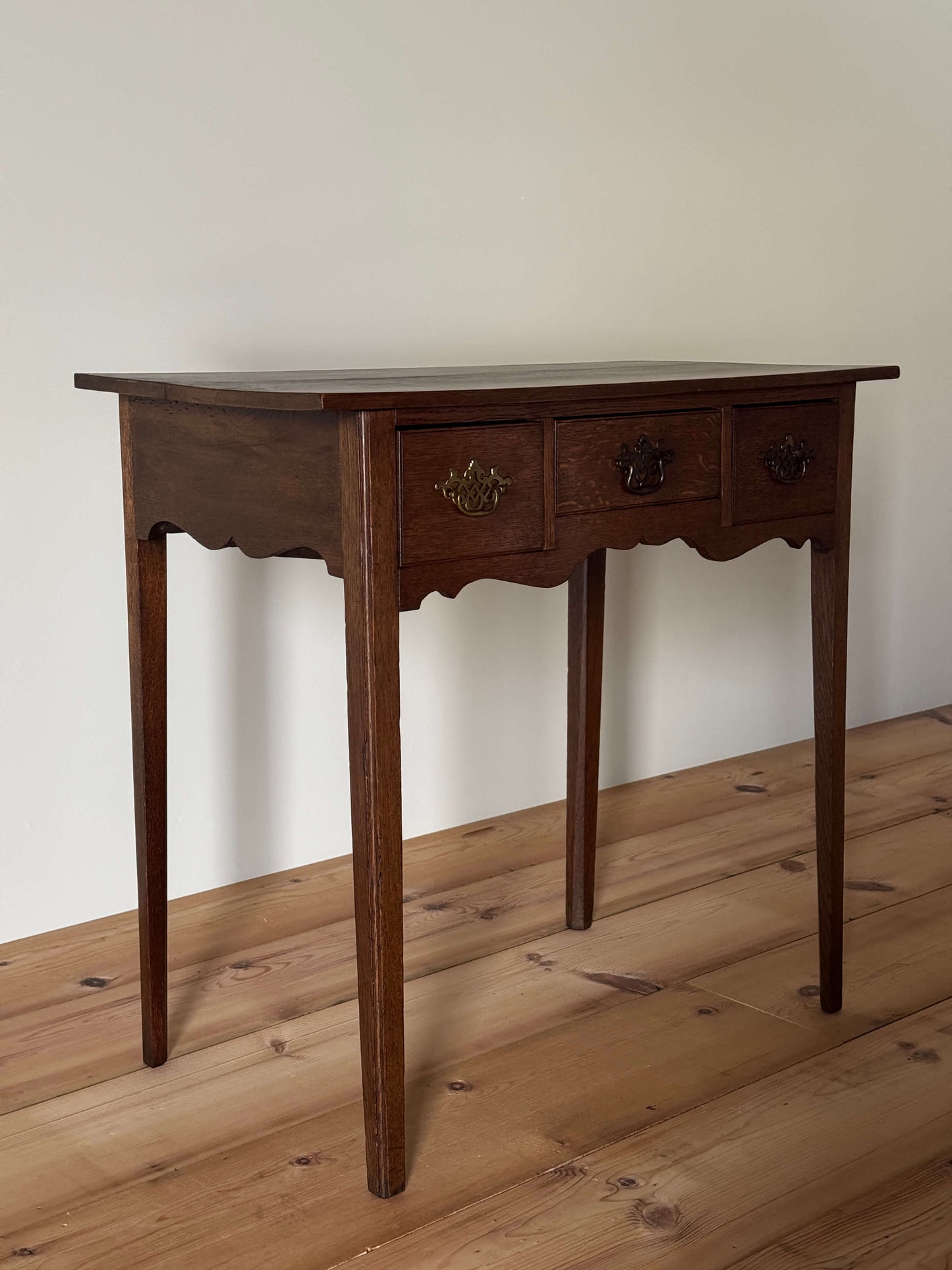 Victorian oak lowboy console table