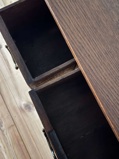 Victorian oak lowboy console table