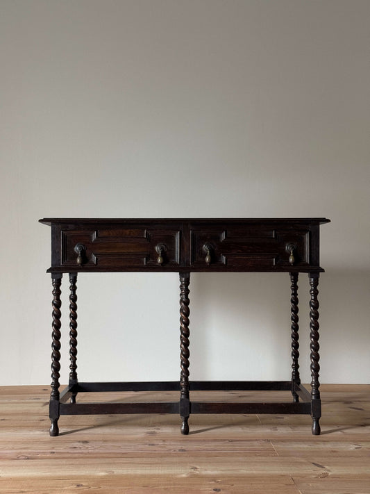 Antique Jacobean revival oak console table