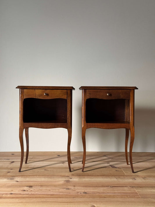 Pair of French vintage bedside tables