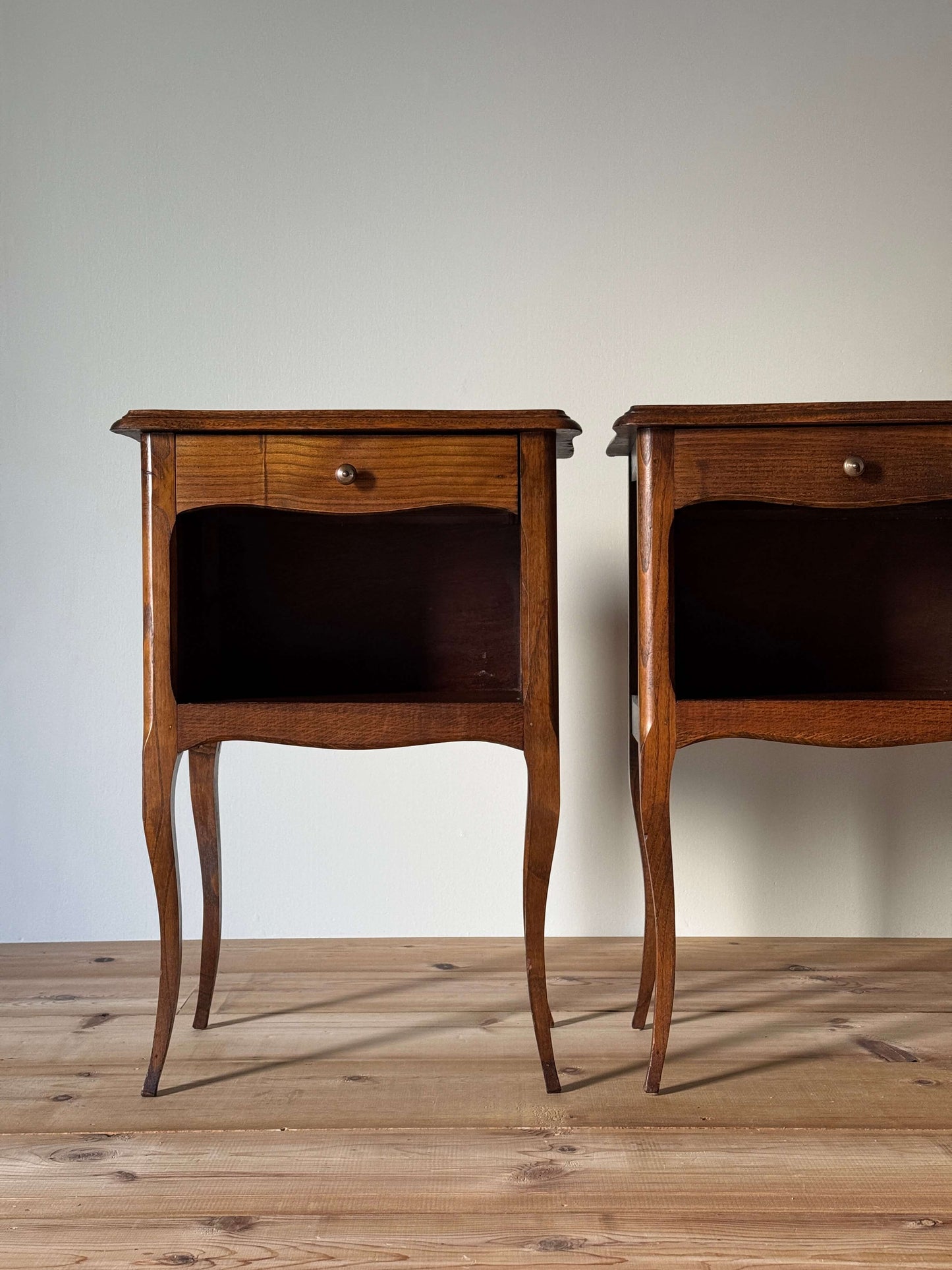 Pair of French vintage bedside tables