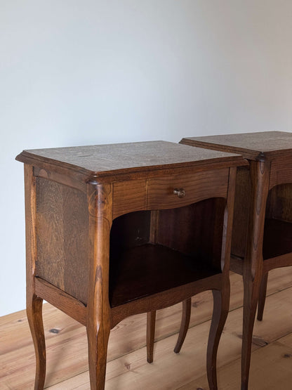 Pair of French vintage bedside tables