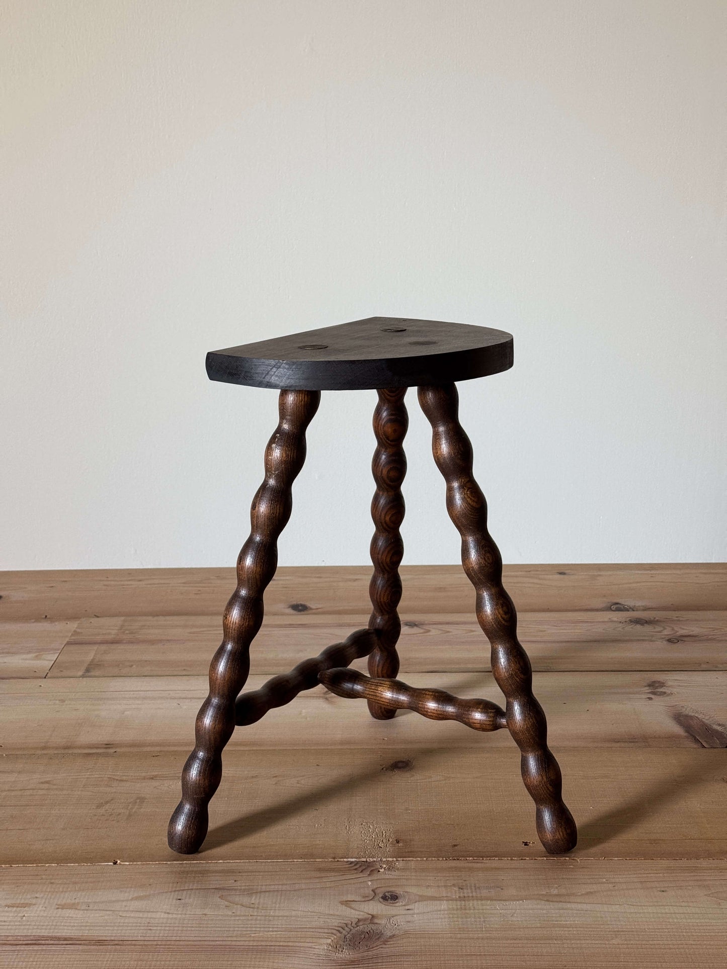 French vintage medium bobbin stool