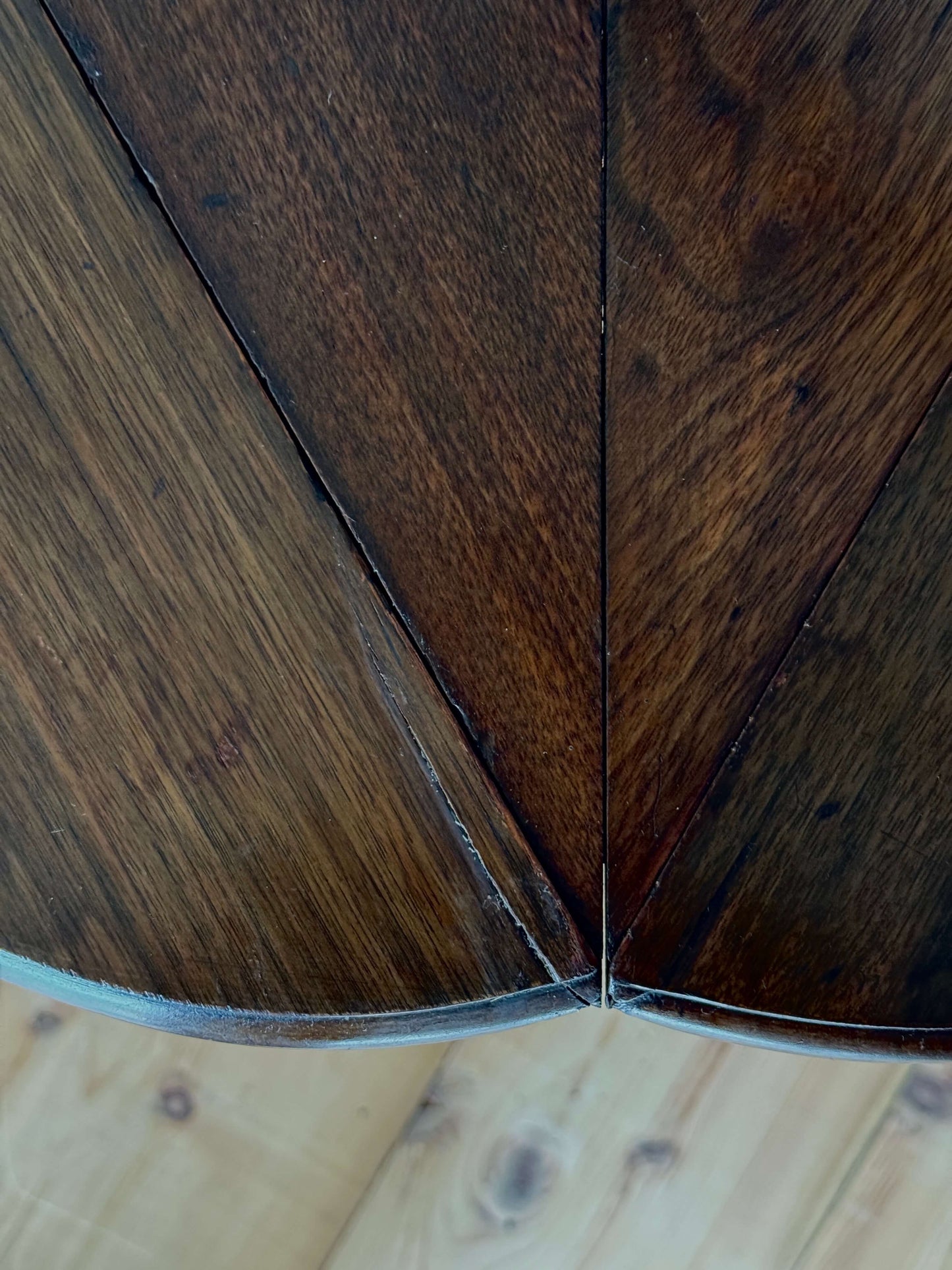 Antique clover leaf table with faux bamboo legs