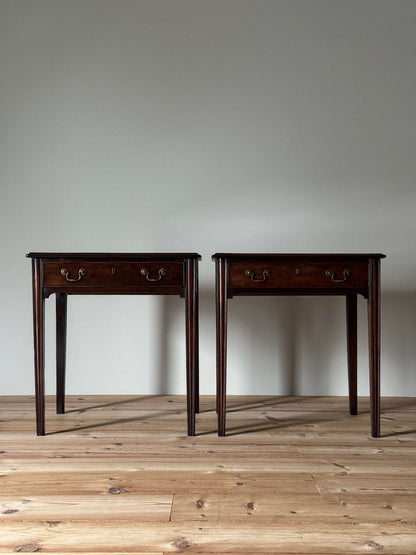 Pair of Georgian mahogany side tables