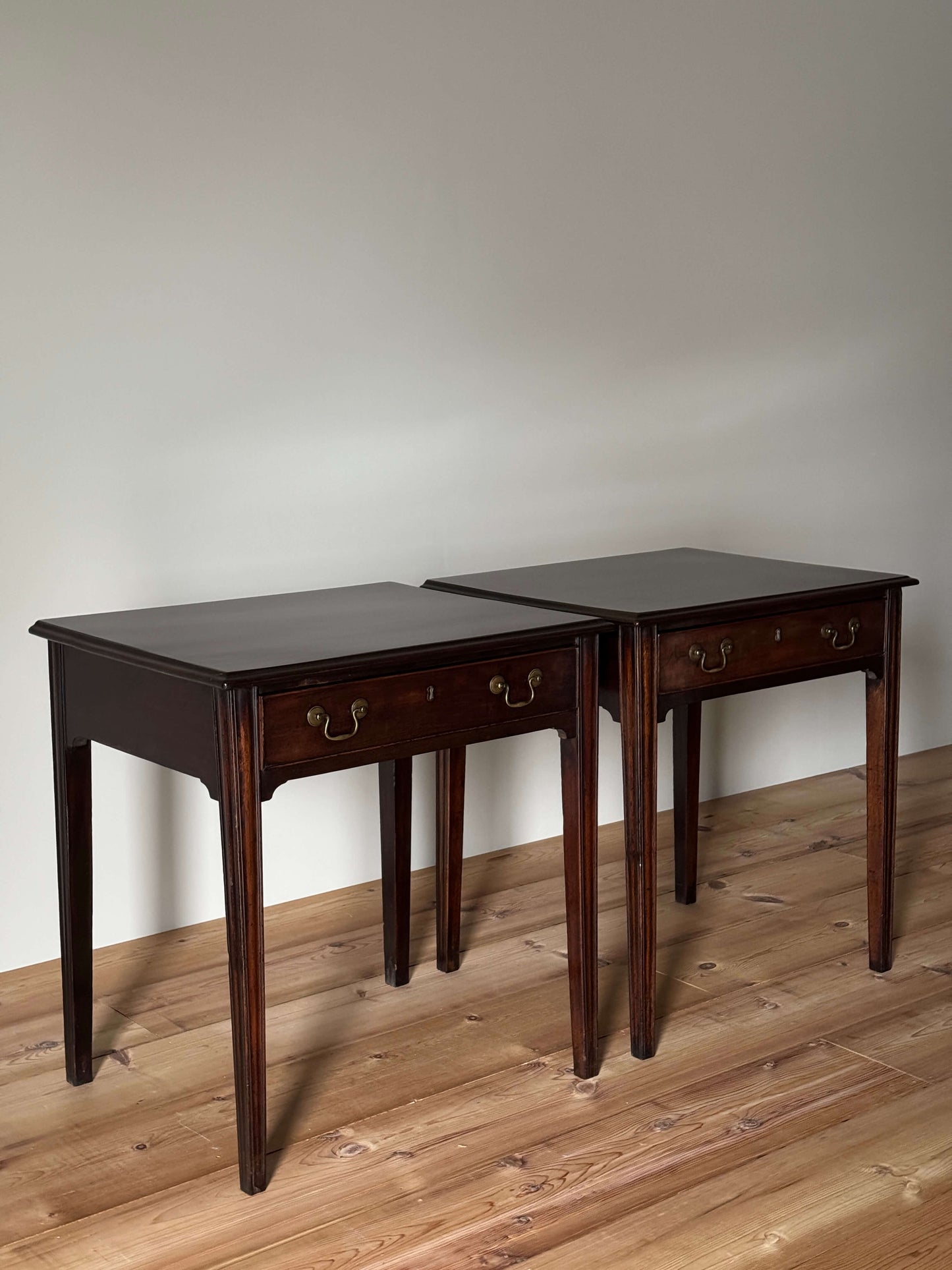 Pair of Georgian mahogany side tables