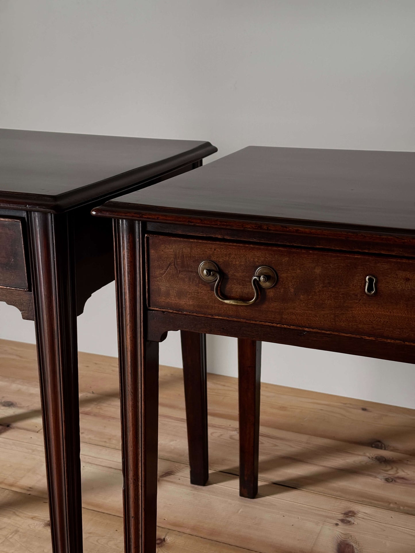 Pair of Georgian mahogany side tables