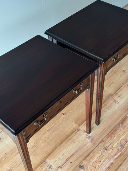 Pair of Georgian mahogany side tables