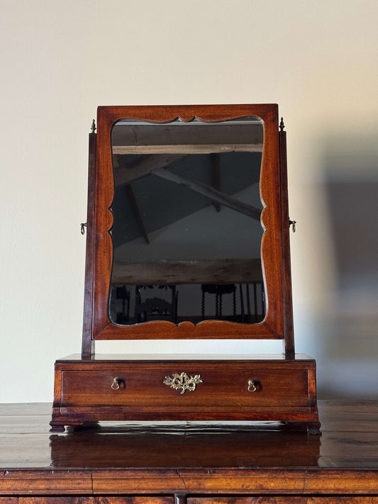 Victorian mahogany table-top mirror