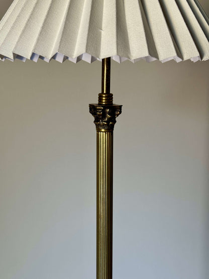 Pair of 20th-century brass floor lamps