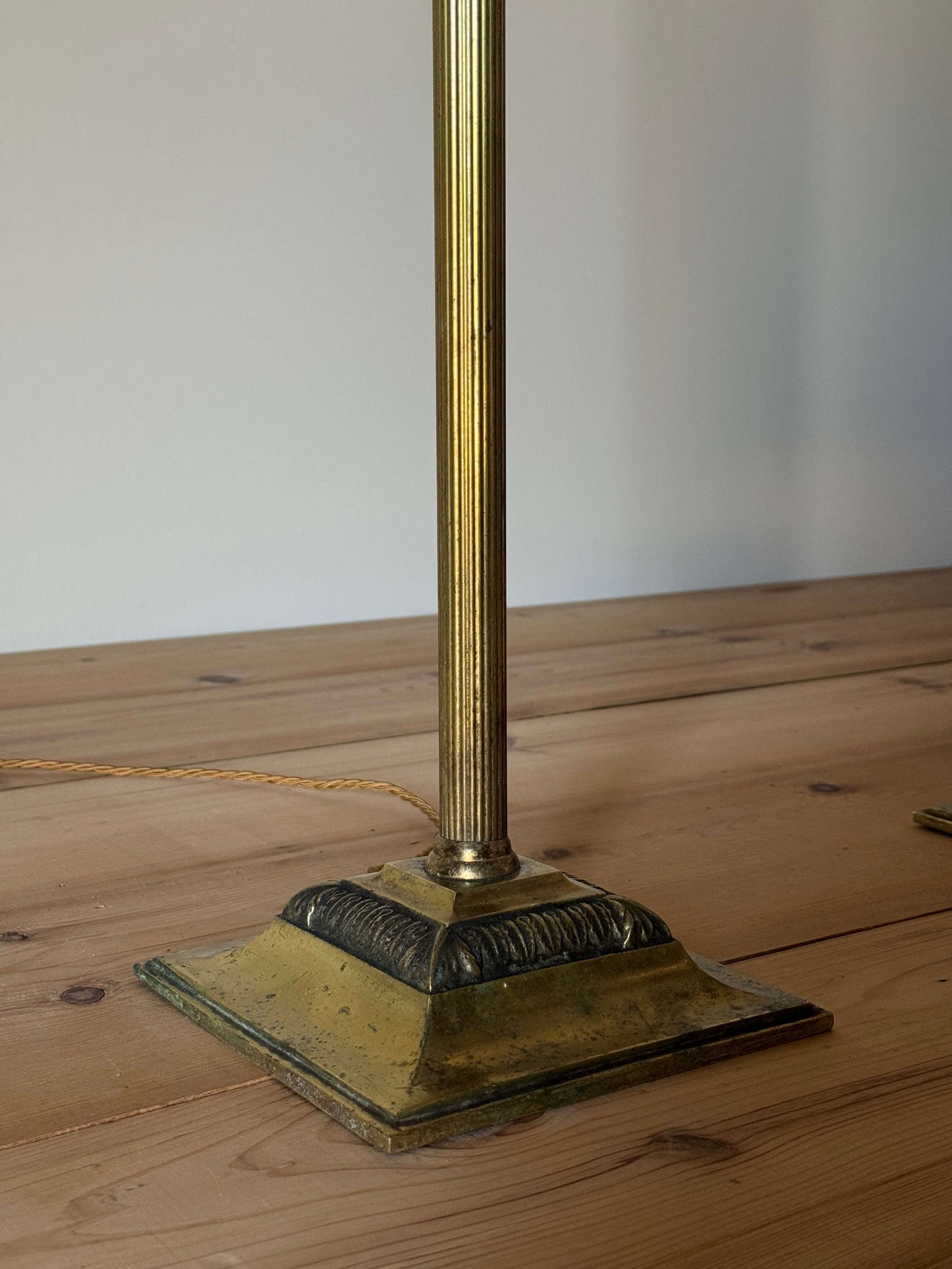 Pair of 20th-century brass floor lamps