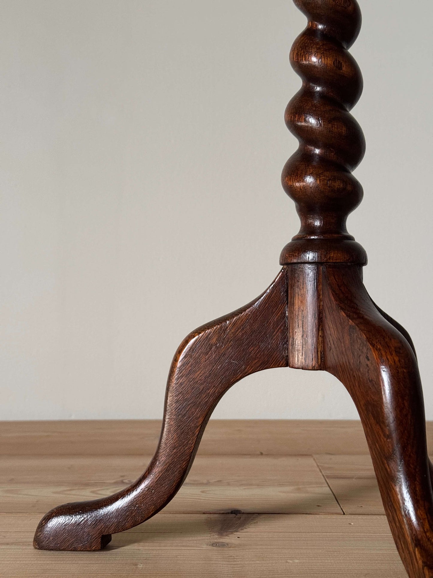 Vintage oak barley twist wine table