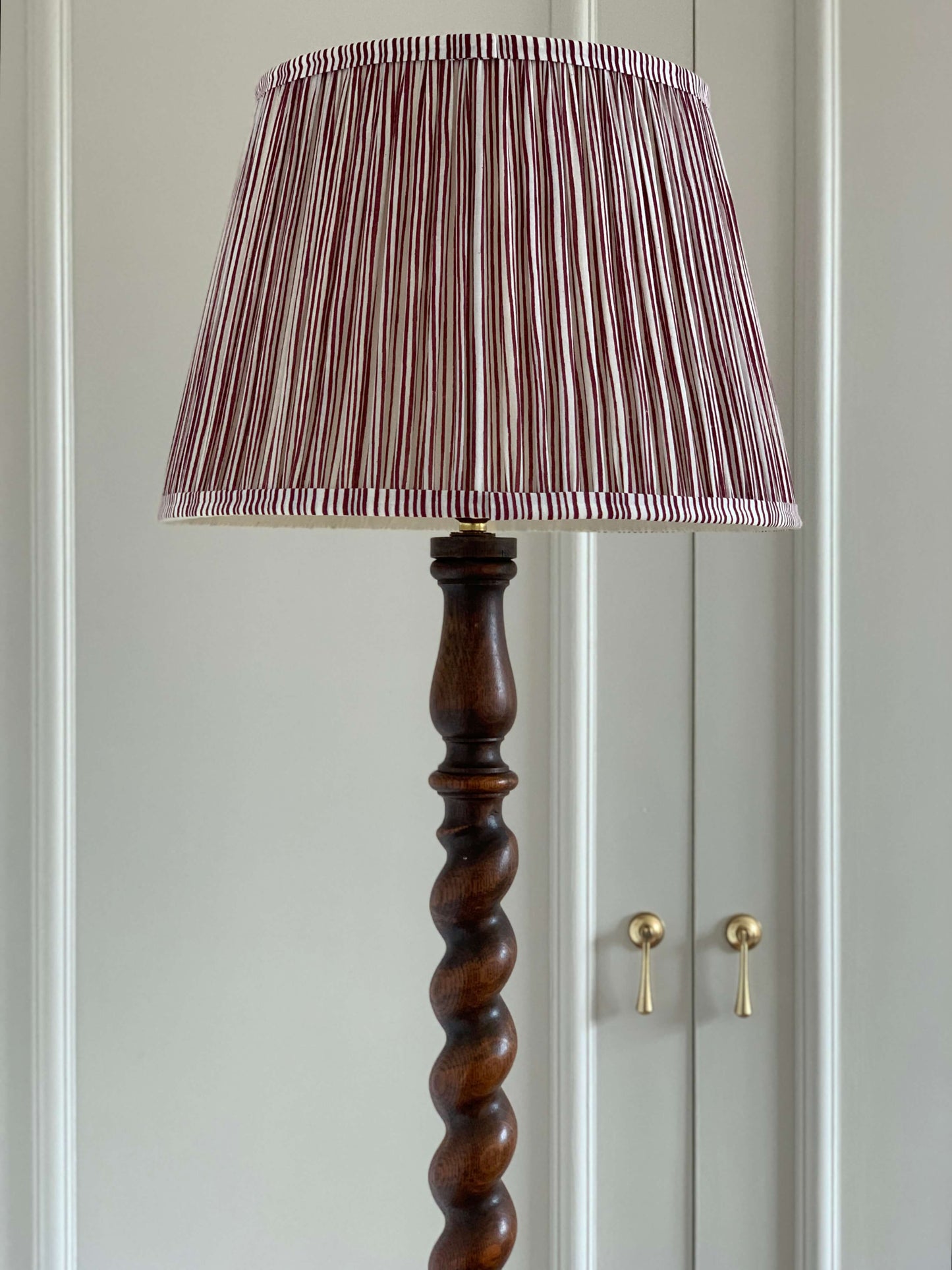 Antique tall barley twist floor lamp