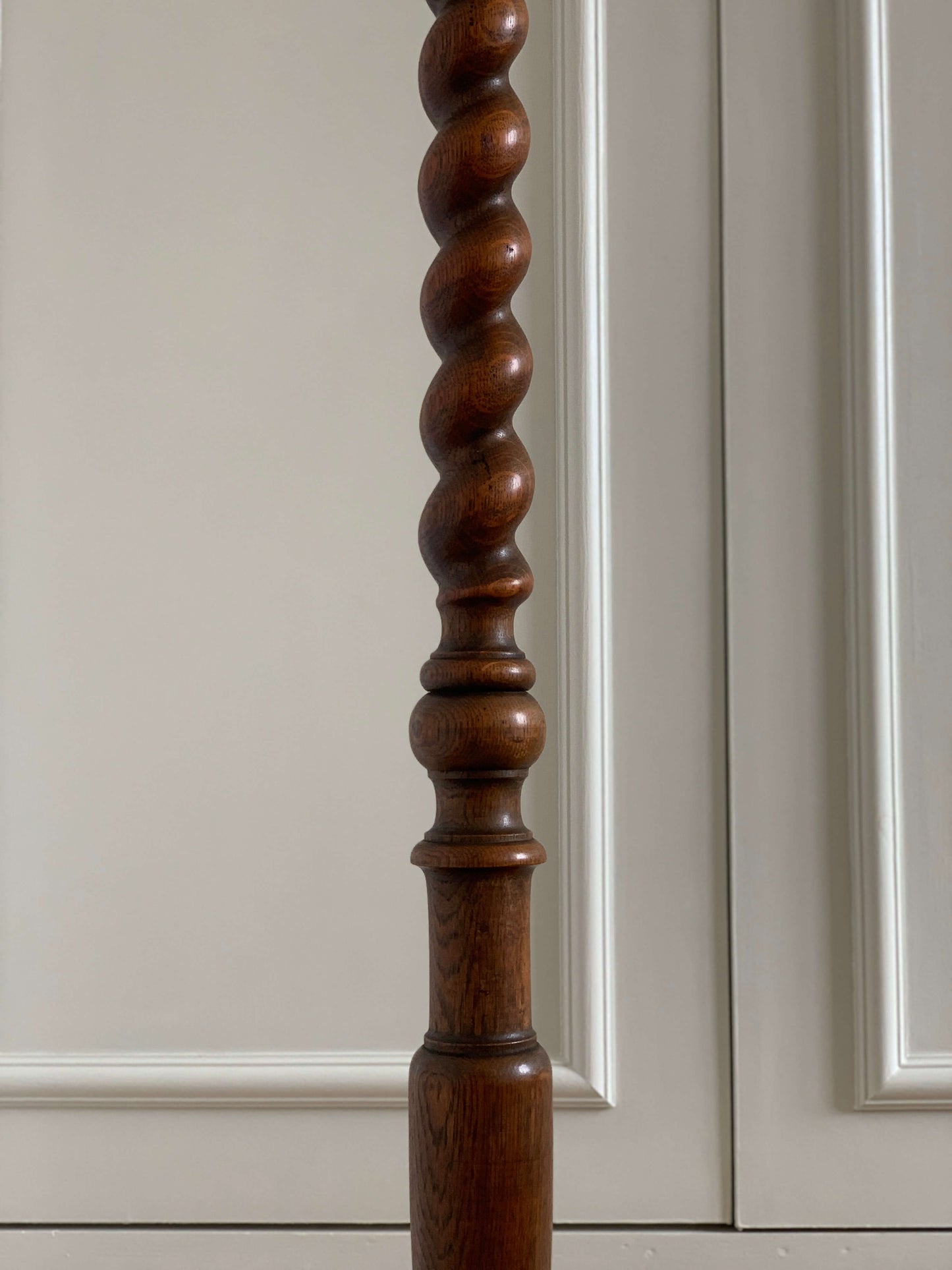 Antique tall barley twist floor lamp