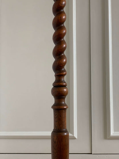 Antique tall barley twist floor lamp