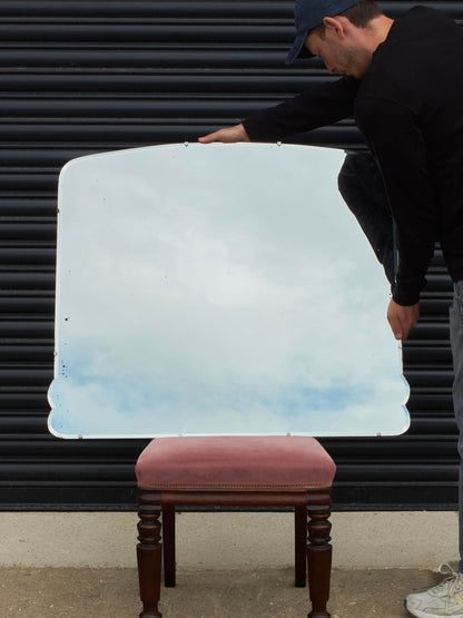 Art Deco bevelled over-mantel mirror