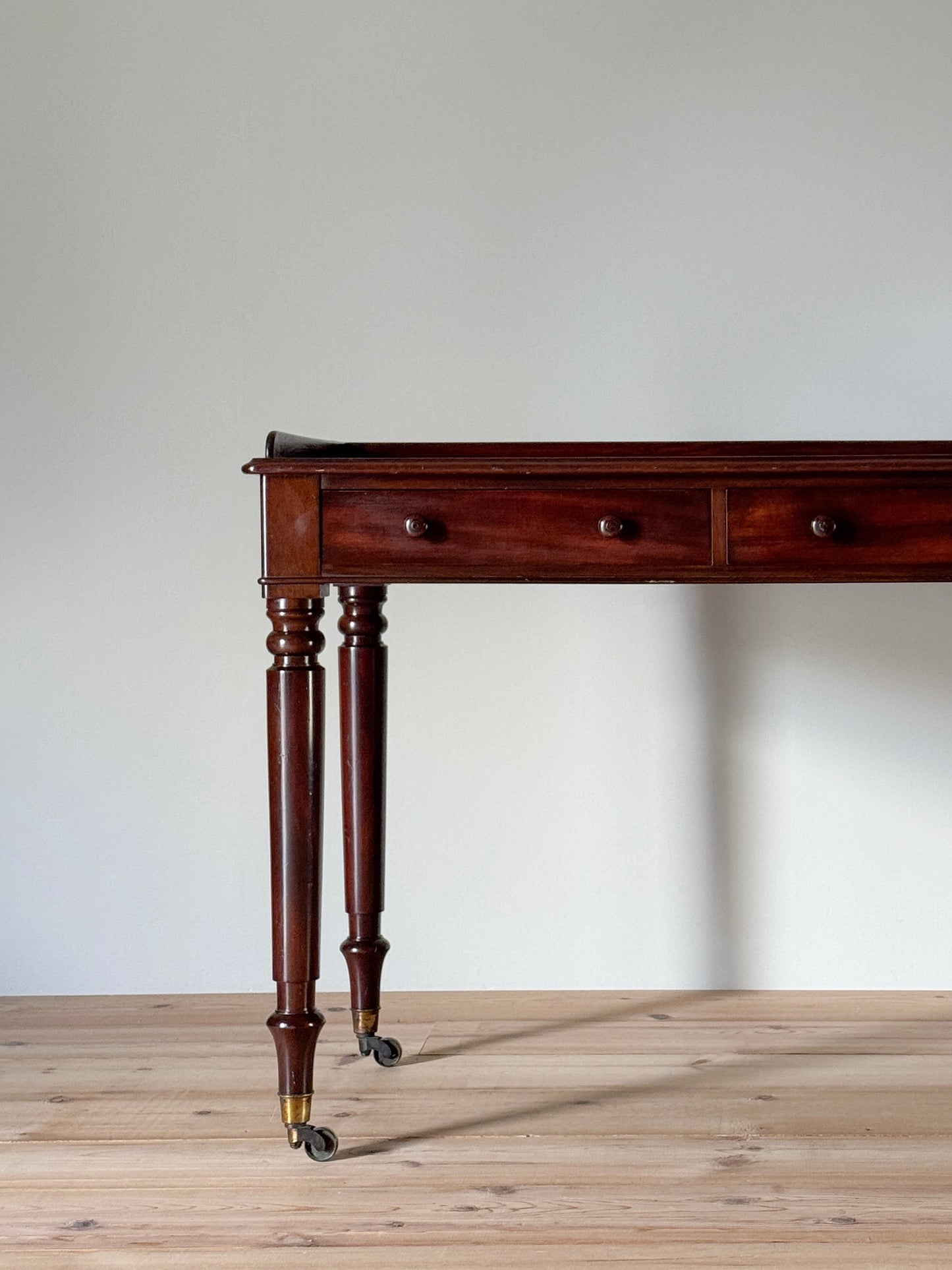 Victorian mahogany desk with gallery